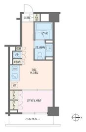 MFPRコート麻布十番 402 間取り図