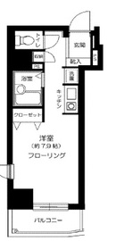 エスコート麻布十番 6階 間取り図