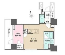 グランリビオ高輪三丁目 10階 間取り図