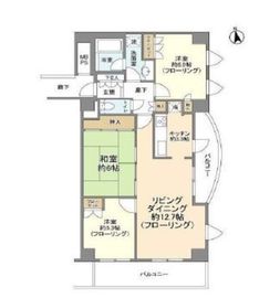 ユニーブル恵比寿 6階 間取り図