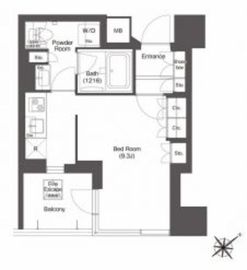 コンフォリア新中野 411 間取り図