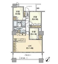 ブリリア有明スカイタワー 17階 間取り図