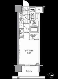 コンフォリア神楽坂DEUX 1102 間取り図