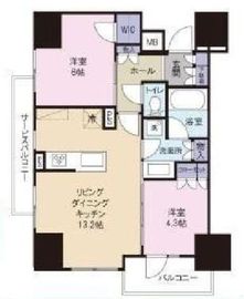 サンウッド東中野 7階 間取り図
