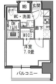 S-RESIDENCE新御徒町EAST (エスレジデンス新御徒町イースト) 202 間取り図