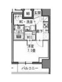 S-RESIDENCE新御徒町EAST (エスレジデンス新御徒町イースト) 402 間取り図