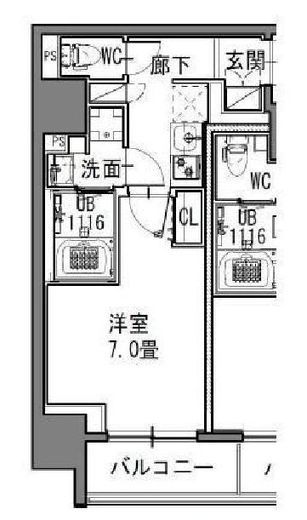 S-RESIDENCE新御徒町EAST (エスレジデンス新御徒町イースト) 301 間取り図
