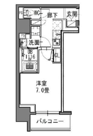 S-RESIDENCE新御徒町EAST (エスレジデンス新御徒町イースト) 1101 間取り図