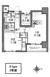 S-RESIDENCE新御徒町EAST (エスレジデンス新御徒町イースト) 203 間取り図