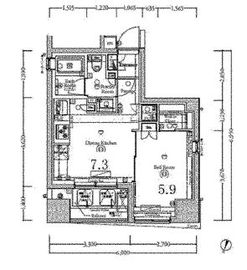 BPRレジデンス神田富山町 301 間取り図