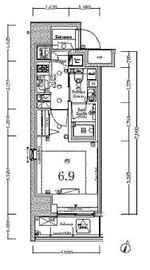 BPRレジデンス神田富山町 202 間取り図