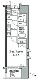 レジディア文京本駒込 207 間取り図