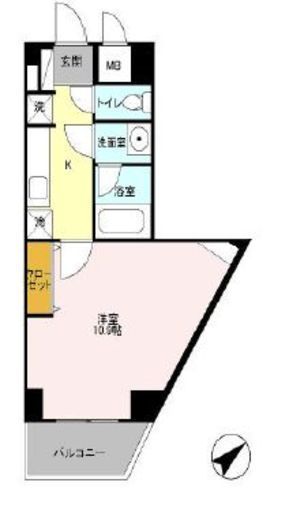 フォレンツタワー文京千石 204 間取り図