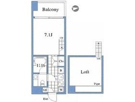 RIZ高輪 702 間取り図