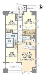 ジオ門前仲町冬木 3階 間取り図