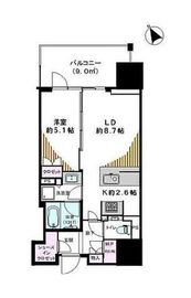 グランドヒルズ恵比寿 8階 間取り図