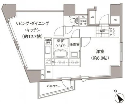 パークハビオ元麻布 702 間取り図