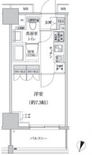 パークハビオ渋谷本町レジデンス 506 間取り図