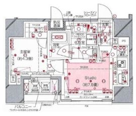 ピアース銀座8丁目 4階 間取り図