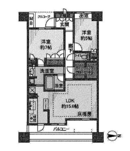 パークハウス清澄白河リバーサイド 10階 間取り図
