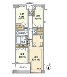 パークハウス千石丸山町 2階 間取り図