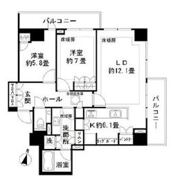 ブランズ六番町 2階 間取り図