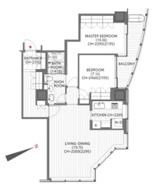 愛宕グリーンヒルズフォレストタワー 2101 間取り図