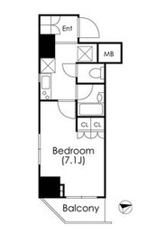 エスティメゾン麻布十番 1201 間取り図