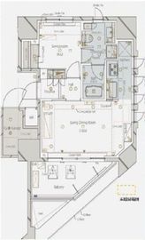 ヴァントヌーベル代々木 14階 間取り図