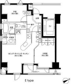 カスタリア日本橋 1401 間取り図