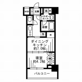 レジディア池尻大橋 1202 間取り図