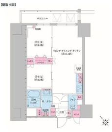 レジディア荻窪Ⅲ 601 間取り図