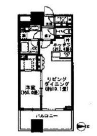 シティタワー銀座東 18階 間取り図