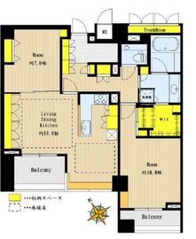 レジデンシア春日安藤坂 6階 間取り図