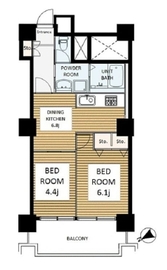 六本木ビュータワー 19階 間取り図