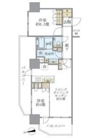 グランスイート浅草ウエスト 12階 間取り図