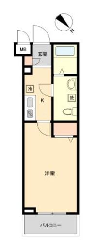 プラティーク南馬込 203 間取り図