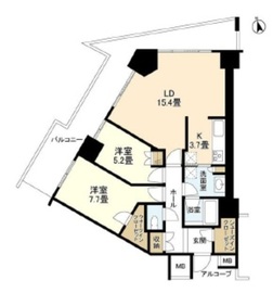 キャピタルマークタワー 8階 間取り図