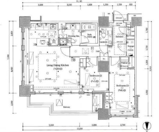 広尾ガーデンヒルズ 12階 間取り図