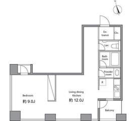 レジディアタワー麻布十番 1104 間取り図