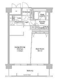 コンフォリア東品川 502 間取り図