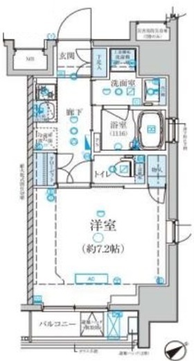 ベルシード門前仲町 1002 間取り図
