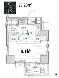 ベルシード門前仲町 203 間取り図