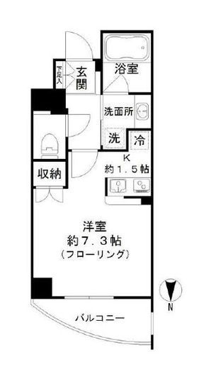 クオリア目黒大橋イースト 2階 間取り図
