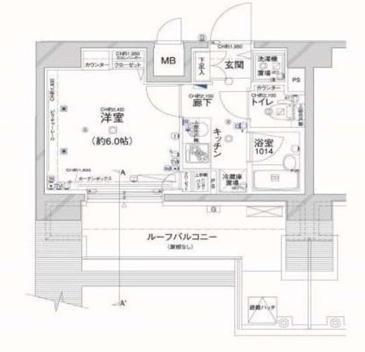 コンシェリア新橋 15階 間取り図
