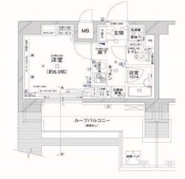 コンシェリア新橋 15階 間取り図