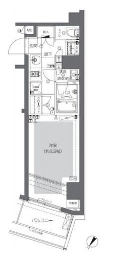 ZOOM渋谷神山町 8階 間取り図