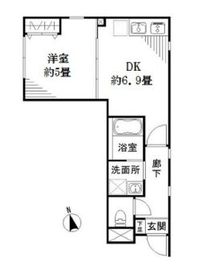 リベルタ東新宿 401 間取り図