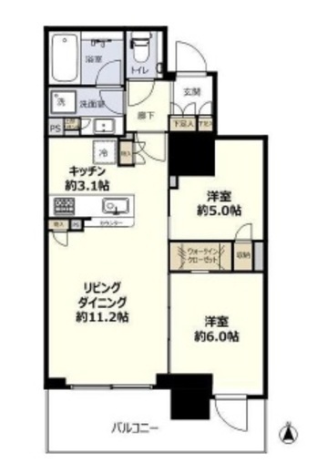 品川イーストシティタワー 9階 間取り図