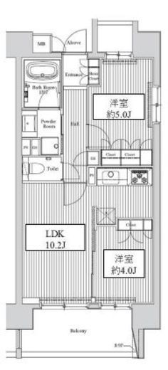 ドゥーエ両国2 903 間取り図